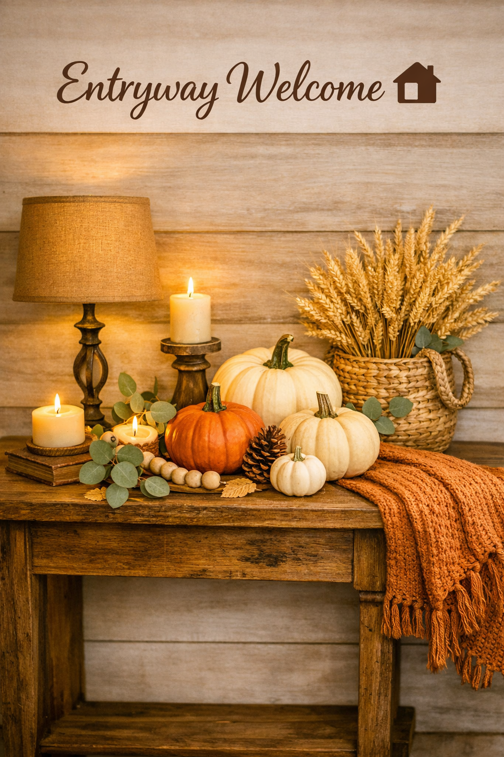 Farmhouse Entryway Decor for Fall: Entryway Welcome