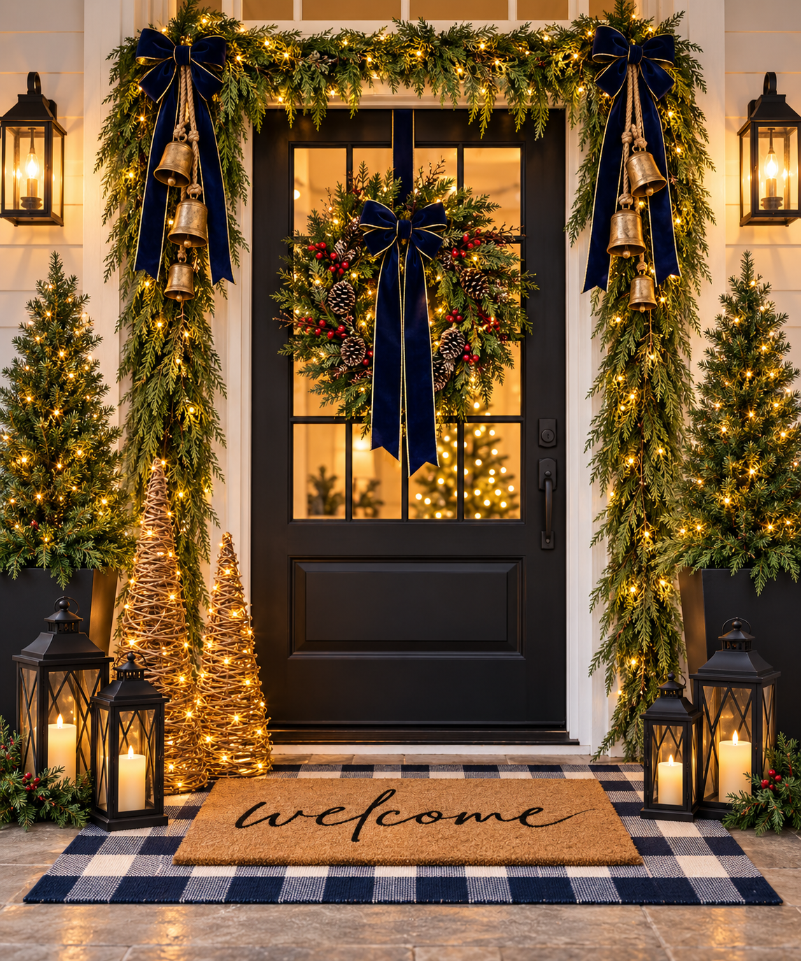 Cozy Modern Farmhouse Christmas Front Porch: Shop the Look