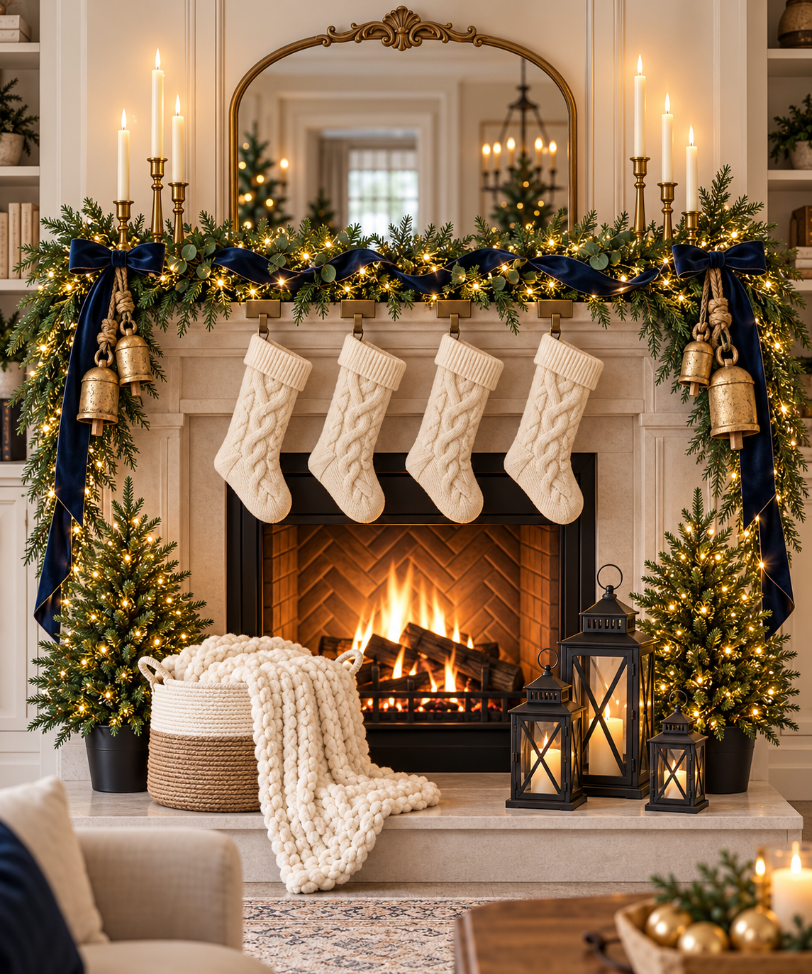 15 Cozy Christmas Mantel Decorating Ideas for a Warm & Beautiful Home
